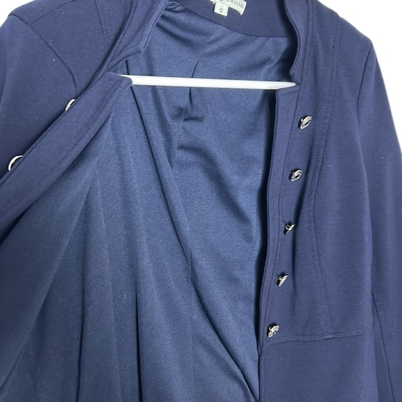 Blazer women 14 P, open front,peplum,button,cropped, steampunk,academia, career - Picture 8 of 12